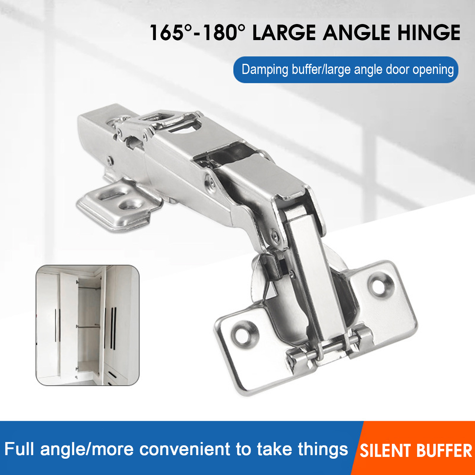 Cabinet Hinge Overlay - 165 180 graden hydraulische soft-close scharnier